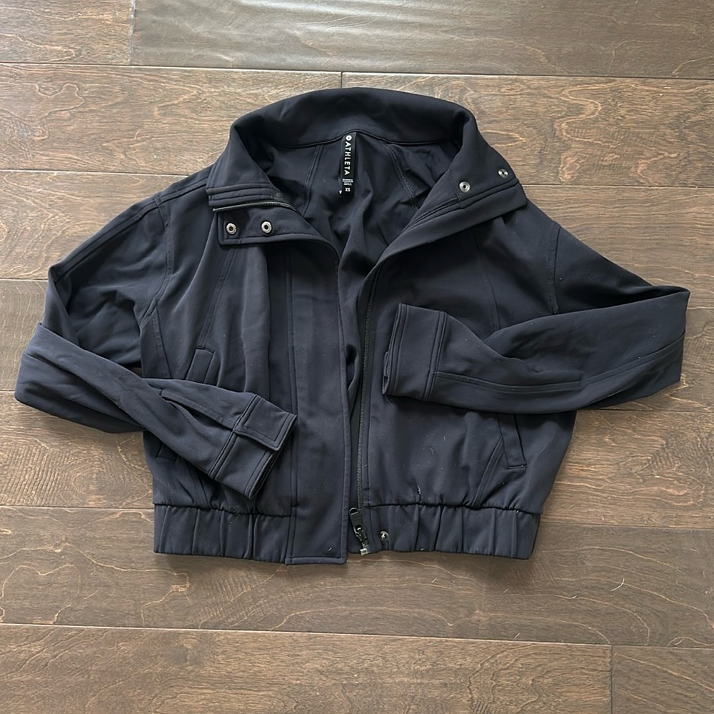 Black athleta bomber jacket